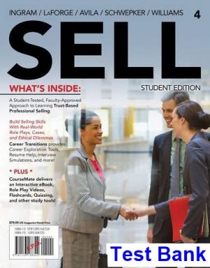 SELL 4 4th Edition Ingram Test Bank