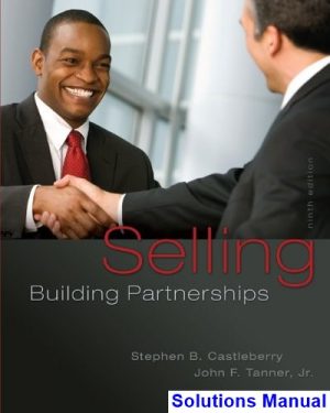 Selling Building Partnerships 9th Edition Castleberry Solutions Manual