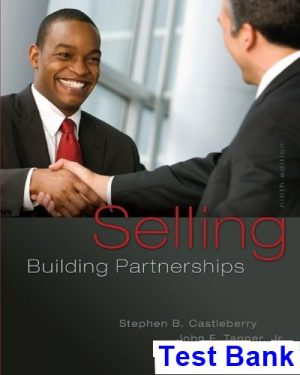 Selling Building Partnerships 9th Edition Castleberry Test Bank