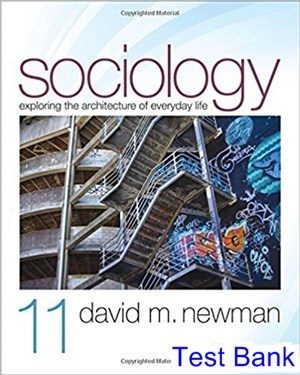 Sociology Exploring the Architecture of Everyday Life 11th Edition Newman Test Bank