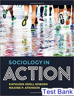Sociology in Action 1st Edition Korgen Test Bank