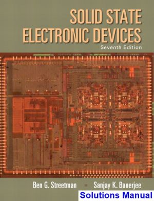 Solid State Electronic Devices 7th Edition Streetman Solutions Manual