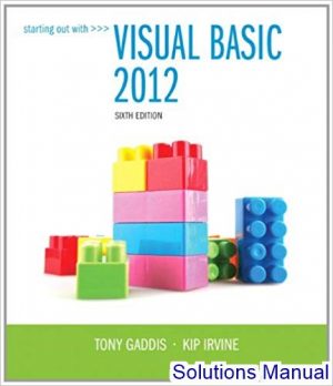 Starting Out With Visual Basic 2012 6th Edition Gaddis Solutions Manual