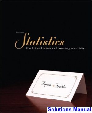 Statistics 3rd Edition Agresti Solutions Manual