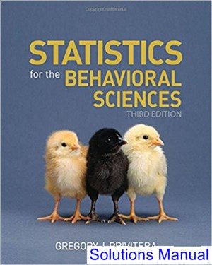Statistics for the Behavioral Sciences 3rd Edition Privitera Solutions Manual