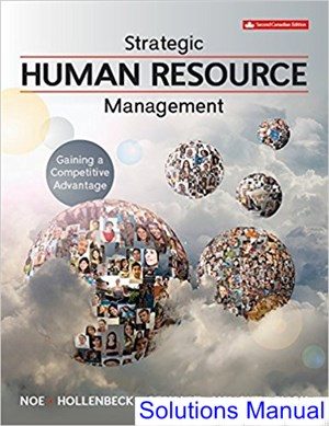 Strategic Human Resource Management Canadian 2nd Edition Noe Solutions Manual