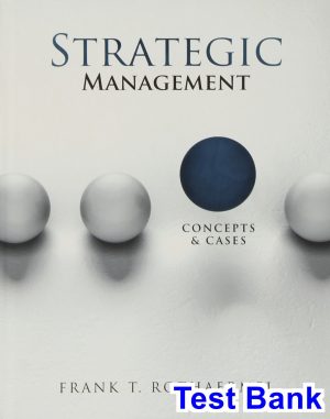 Strategic Management Concepts and Cases 1st Edition Rothaermel Test Bank