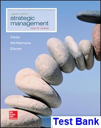 Strategic Management Text and Cases 8th Edition Dess Test Bank