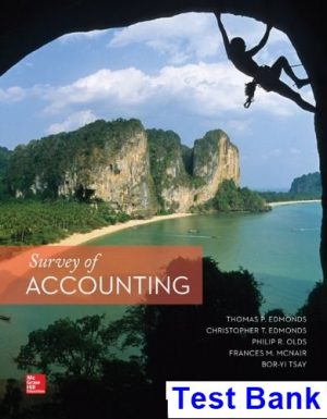 Survey of Accounting 4th Edition Edmonds Test Bank