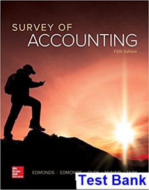 Survey of Accounting 5th Edition Edmonds Test Bank