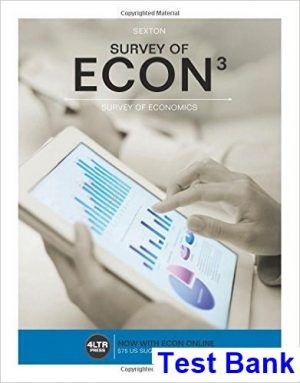 Survey of ECON 3rd Edition Sexton Test Bank