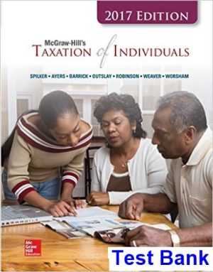 Taxation of Individuals 2017 8th Edition Spilker Test Bank