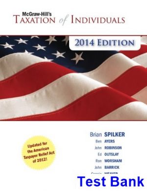 Taxation of Individuals 5th Edition Spilker Test Bank