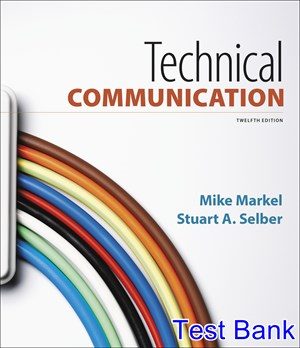 Technical Communication 12th Edition Markel Test Bank