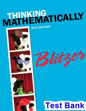 Thinking Mathematically 6th Edition Blitzer Test Bank