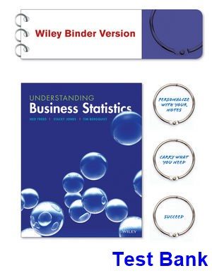 Understanding Business Statistics 1st Edition Freed Test Bank